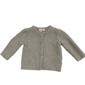 Baby Gap-Girls Collarless Garter Cardigan For Toddler in Gray